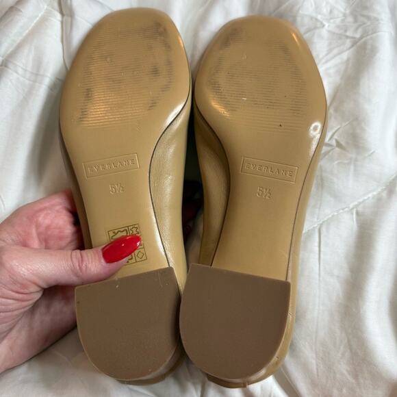 Everlane The Day Heel Light Taupe Sz 5.5 Block Heel Ballet Inspired NEW w/o Box - Picture 5 of 6